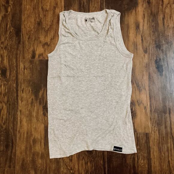 Spyder Mens Ribbed Cotton Stretch Tank Top - Picture 2 of 5